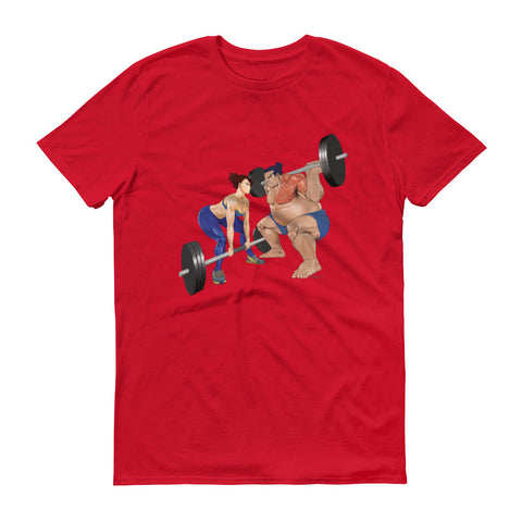 Deadlift vs Squat T-Shirt (Red)